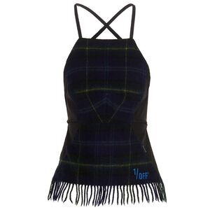 1/Off Women's Checked Scarf Top